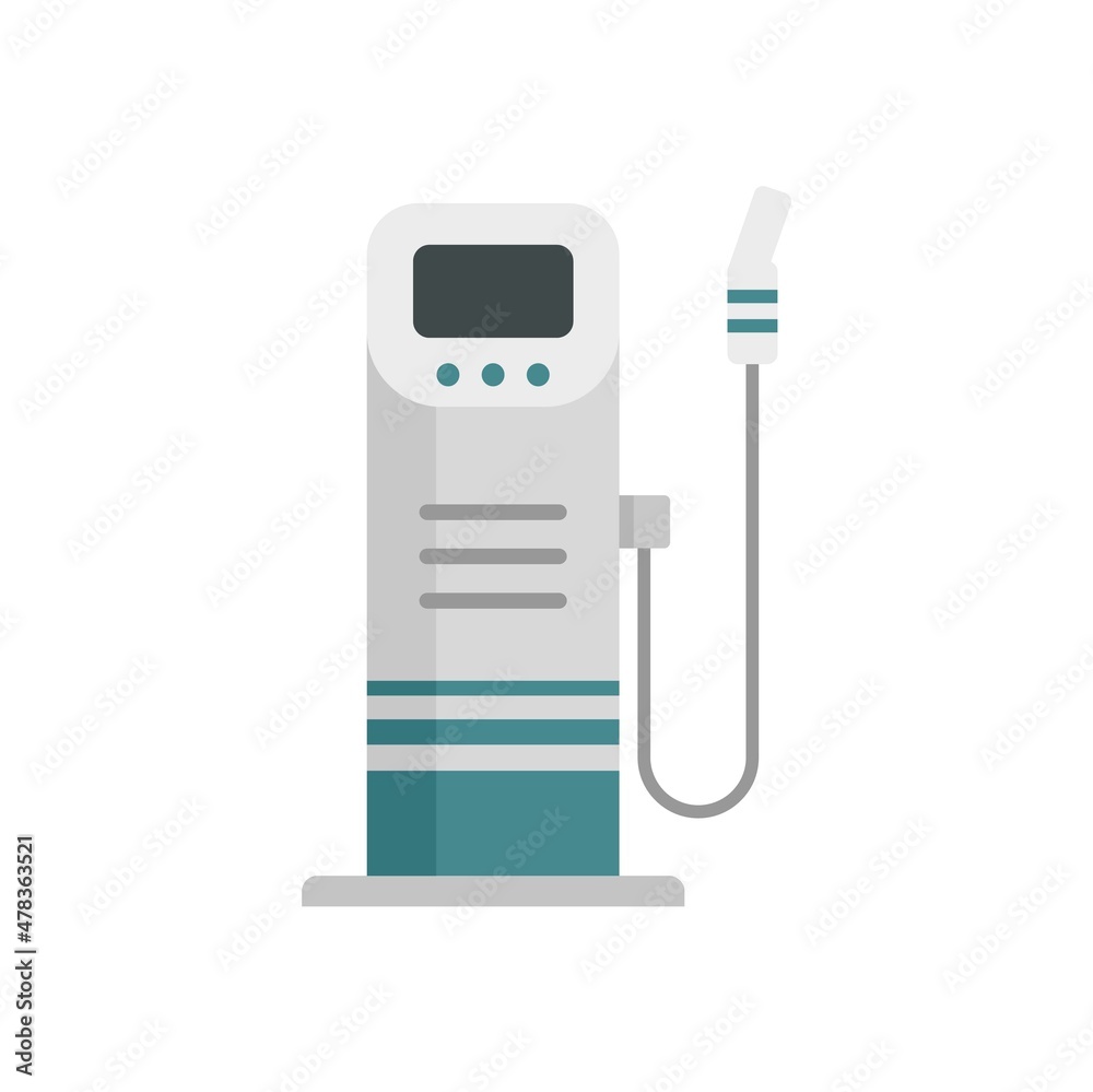 Auto energy station icon flat isolated vector