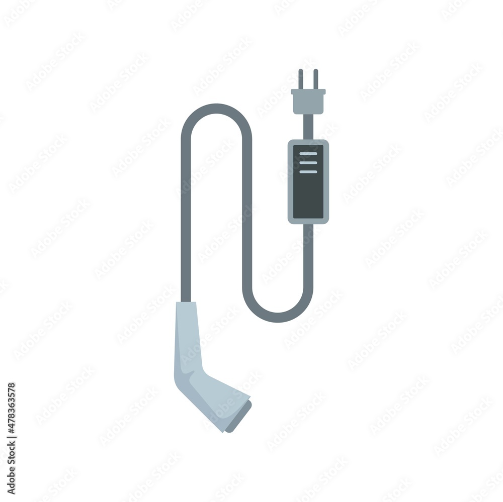 Home car charge plug icon flat isolated vector Home car charge plug icon flat isolated vector