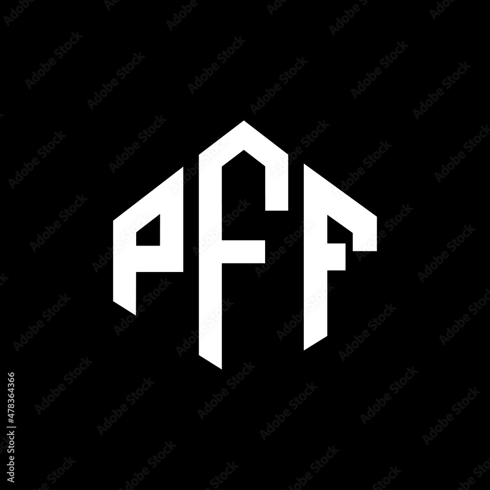 PFF letter logo design with polygon shape. PFF polygon and cube shape logo design. PFF hexagon vector logo template white and black colors. PFF monogram, business and real estate logo. PFF letter logo design with polygon shape. PFF polygon and cube shape logo design. PFF hexagon vector logo template white and black colors. PFF monogram, business and real estate logo.