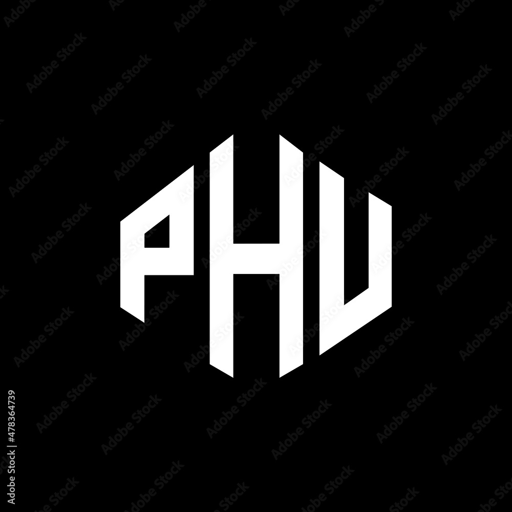 PHU letter logo design with polygon shape. PHU polygon and cube shape logo design. PHU hexagon vector logo template white and black colors. PHU monogram, business and real estate logo. PHU letter logo design with polygon shape. PHU polygon and cube shape logo design. PHU hexagon vector logo template white and black colors. PHU monogram, business and real estate logo.