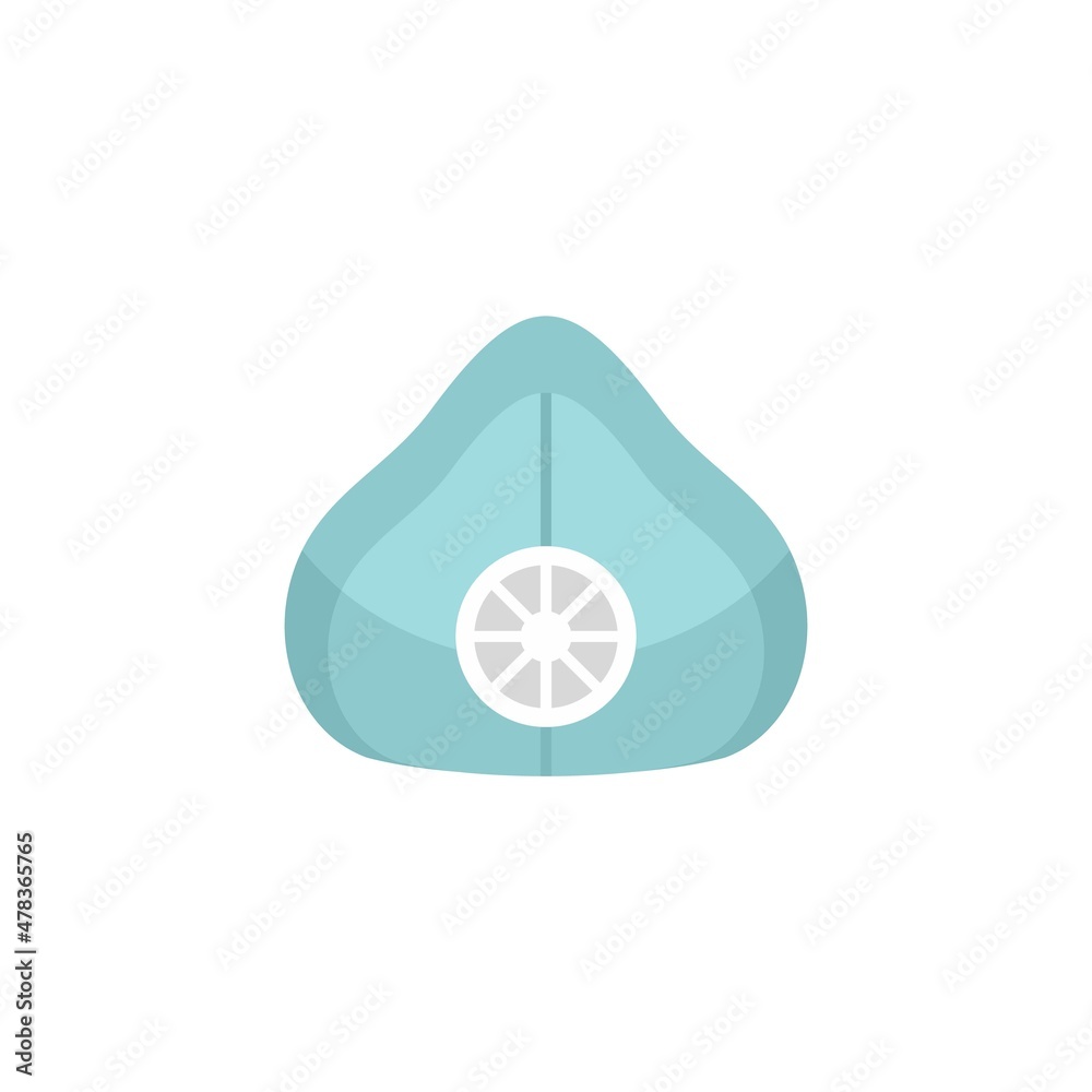 Air medical mask icon flat isolated vector Air medical mask icon flat isolated vector