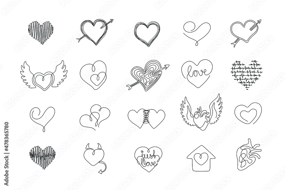 Heart Outline Tattoo  Etsy