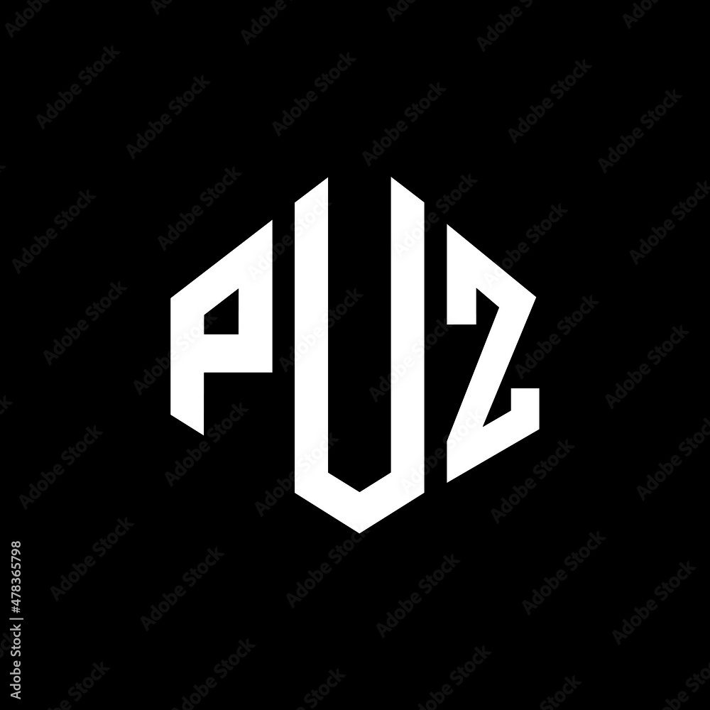 PUZ letter logo design with polygon shape. PUZ polygon and cube shape logo design. PUZ hexagon vector logo template white and black colors. PUZ monogram, business and real estate logo. PUZ letter logo design with polygon shape. PUZ polygon and cube shape logo design. PUZ hexagon vector logo template white and black colors. PUZ monogram, business and real estate logo.