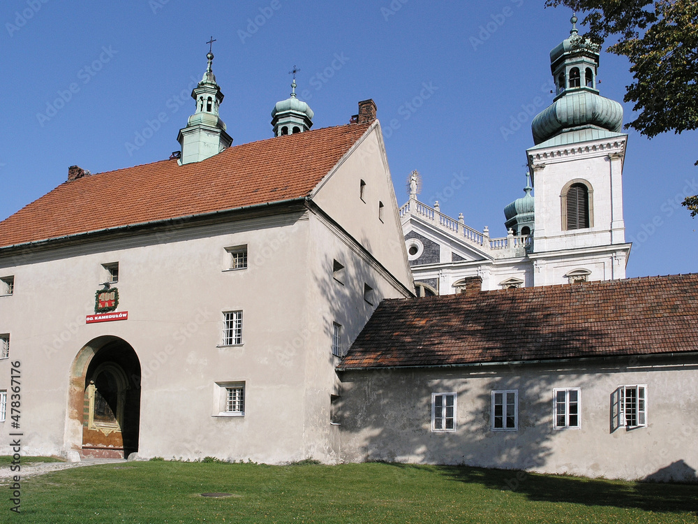Camaldolese monastery and baroque church in the wood on the hill in Bielany, Krakow, Poland