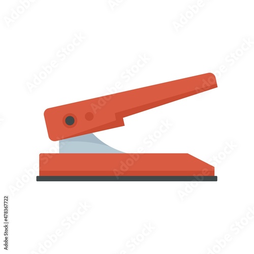 Puncher instrument icon flat isolated vector