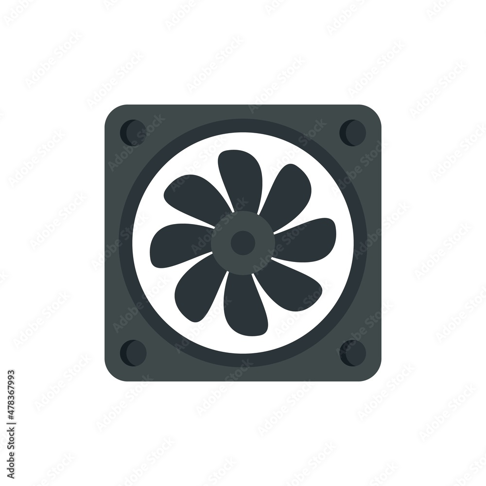 Ventilation fan icon flat isolated vector Ventilation fan icon flat isolated vector