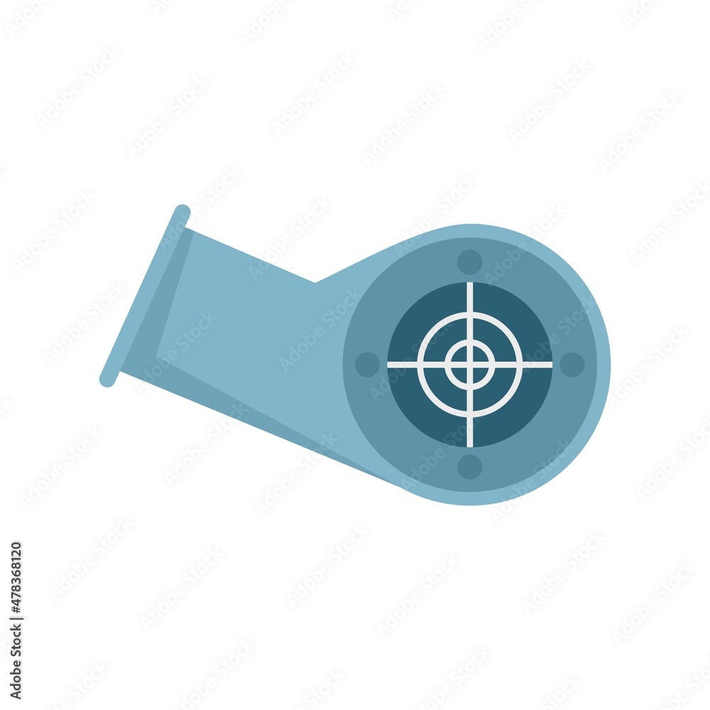 Ventilation pipe icon flat isolated vector