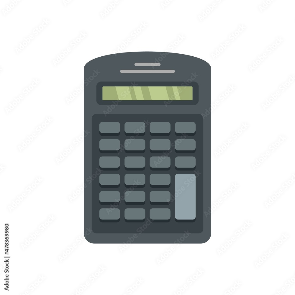 Finance calculator icon flat isolated vector Finance calculator icon flat isolated vector