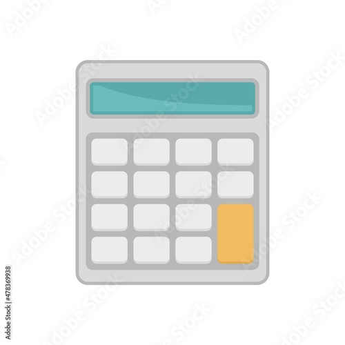 Math calculator icon flat isolated vector