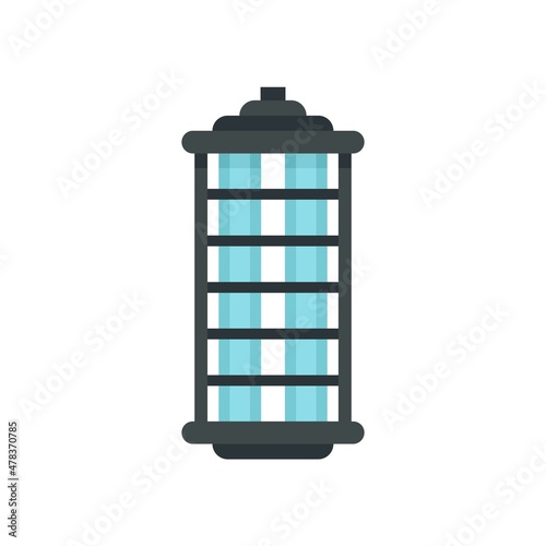 Insect hunt lamp icon flat isolated vector
