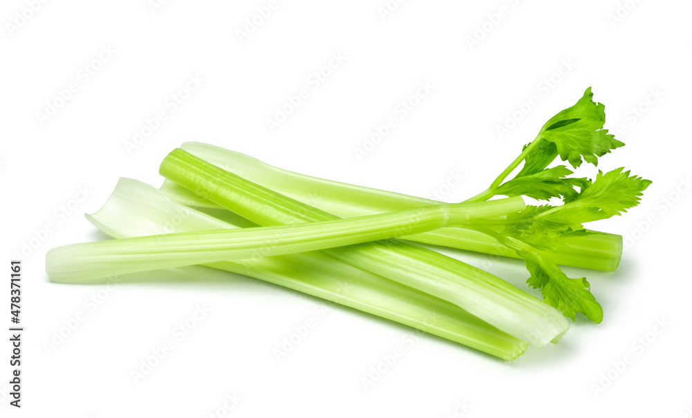 Fresh celery isolated on white background. Cooking ingredients. Fresh celery isolated on white background. Cooking ingredients.