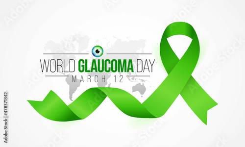 World Glaucoma day is observed every year on March 12, it is a group of eye conditions that damage the optic nerve, the health of which is vital for good vision. Vector illustration