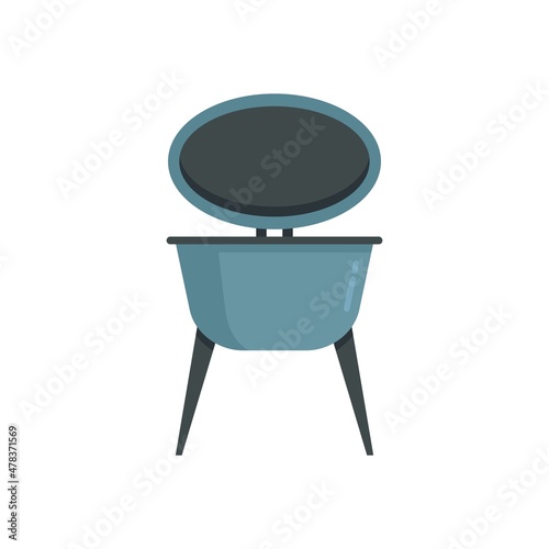 Food brazier icon flat isolated vector