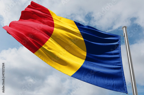 The national flag of Romania (Romanian: drapelul României) is a tricolor. photo