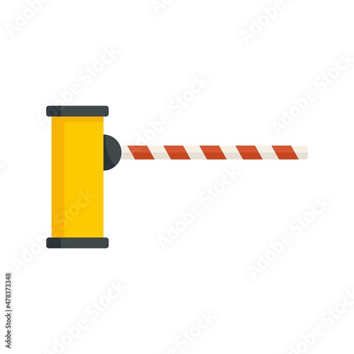 Border barrier icon flat isolated vector