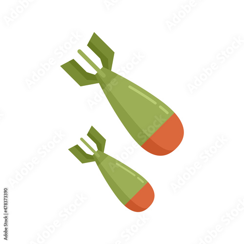 War bombs icon flat isolated vector