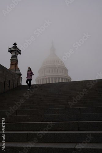 Obraz na płótnie Foggy U.S. Capitol