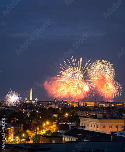 Obraz na płótnie Fireworks over DC