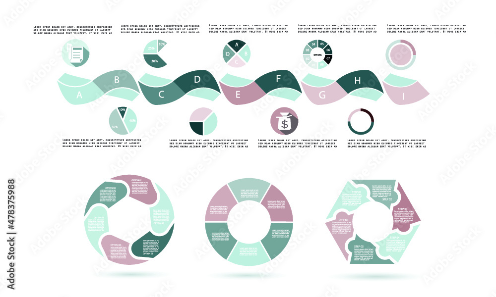Fototapeta premium Abstract infographic template for business design 