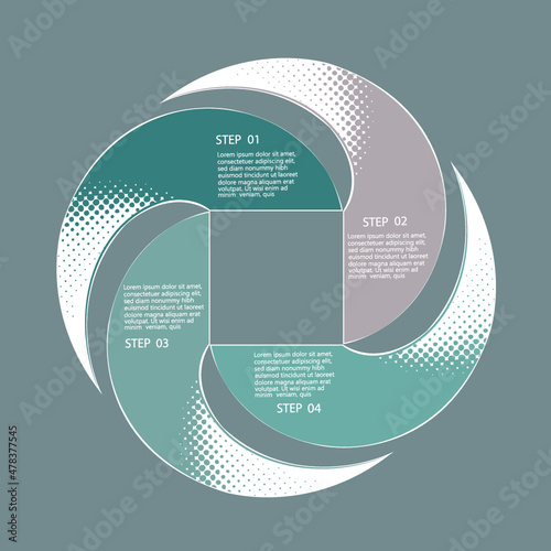 Flat business infographic template, vector illustration