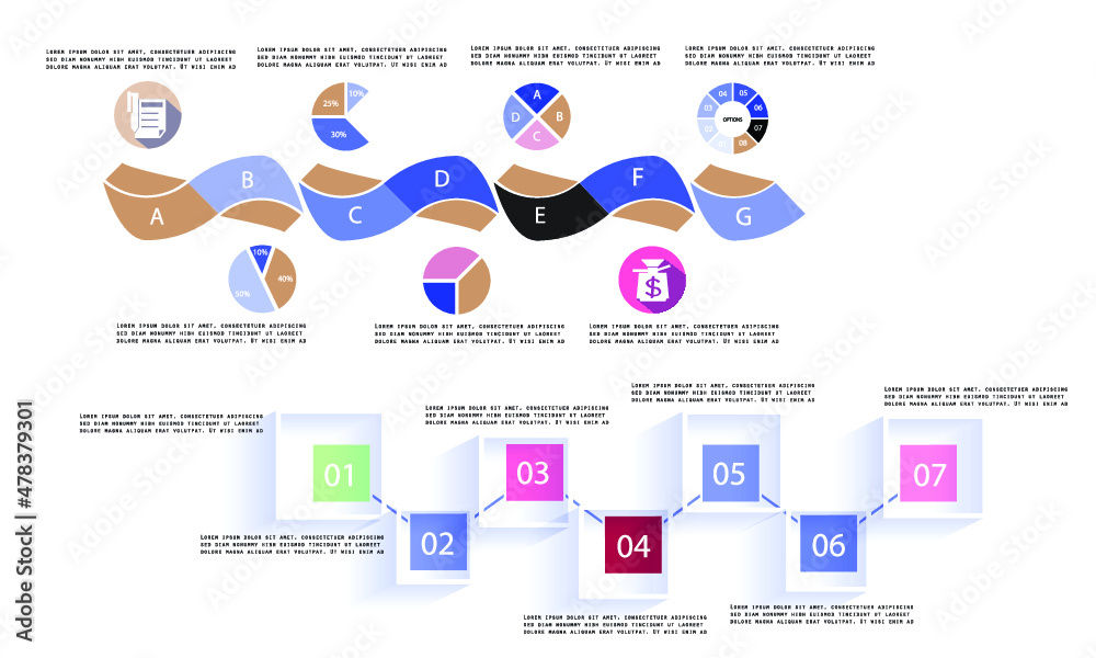 Set elements of infographics, vector illustration template