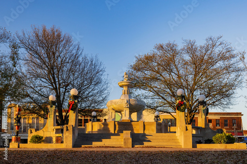 Afternoon view of the historical Culbertson Fountain At Confederate Square photo