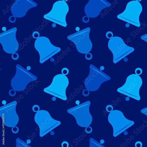 Illustration A seamless pattern on a square background - a bell. Design element