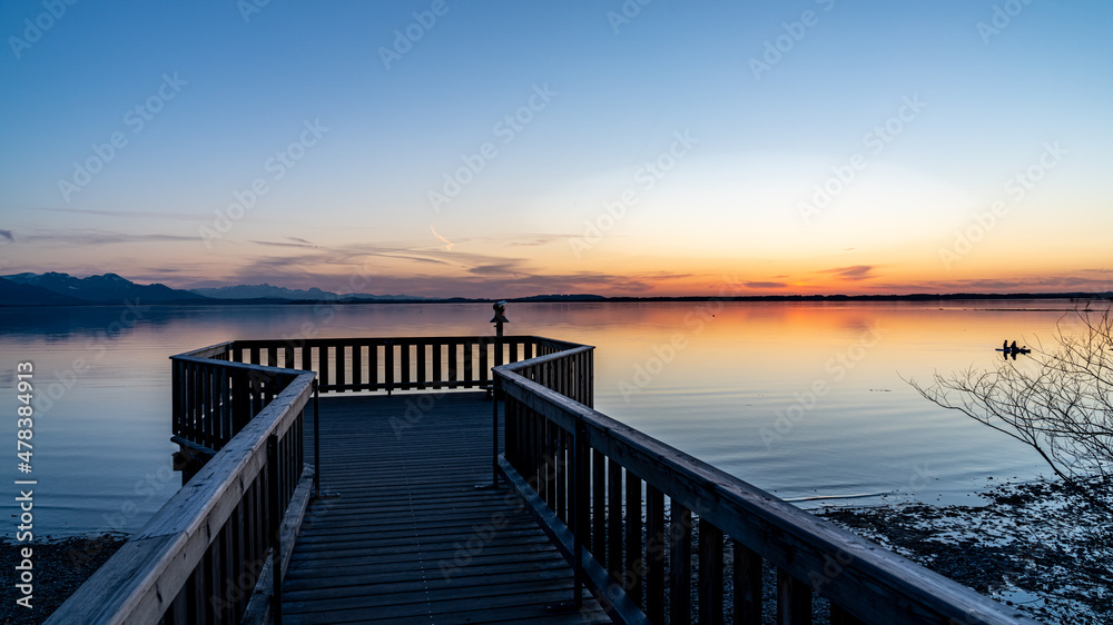 Fototapeta premium Sundowner am Chimsee