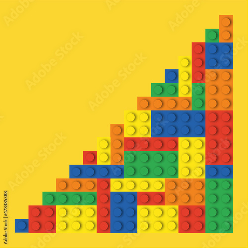 Bricks Blocks Building Illustration Vector red blue green and yellow