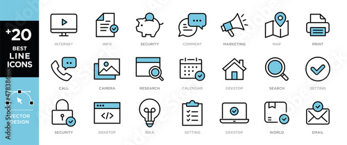 Icons lines
