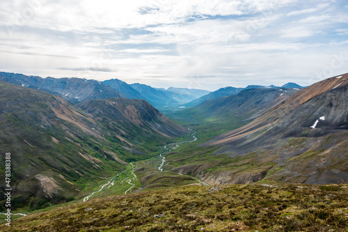 The view from an unnamed ridge line in  Alaska's Northern Talkeetna Mountains.  © Michael Connor Photo