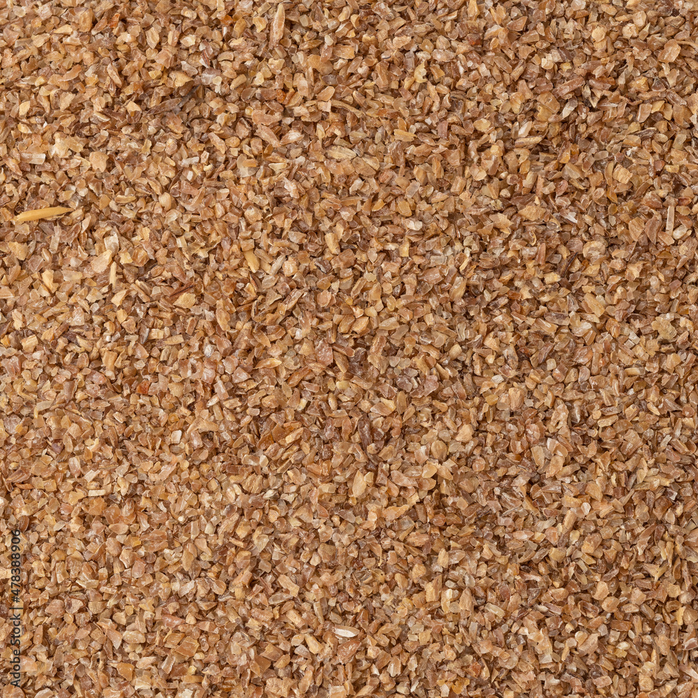 Closeup, top view of ground whole wheat Closeup, top view of ground whole wheat