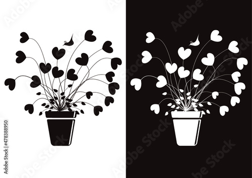 house plant 004 - black and white.ai