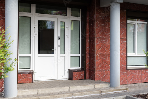 Photography entrance group to the building, door