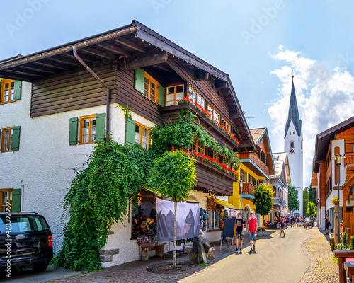 Fototapeta Naklejka Na Ścianę i Meble -  Altstadt, Oberstdorf, Bayern, Deutschland 