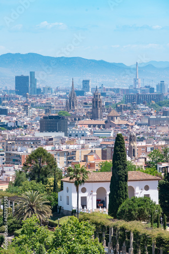 Barcelona skyline seen from Montjuic