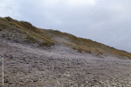 Strand und Dünenlandschaft in Thorsmide Dänemark photo