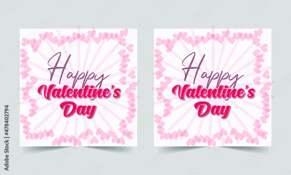 Happy Valentine's day social media banner template birthday celibration