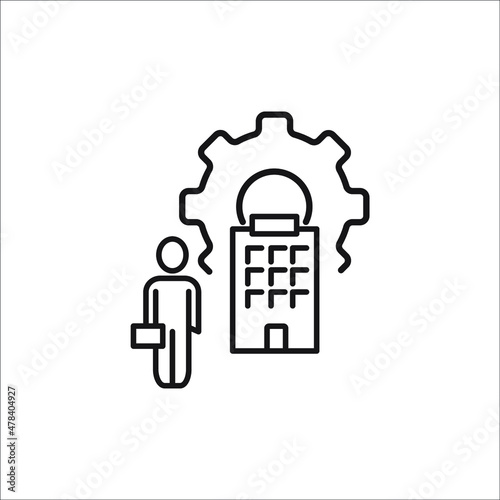 management icons symbol vector elements for infographic web