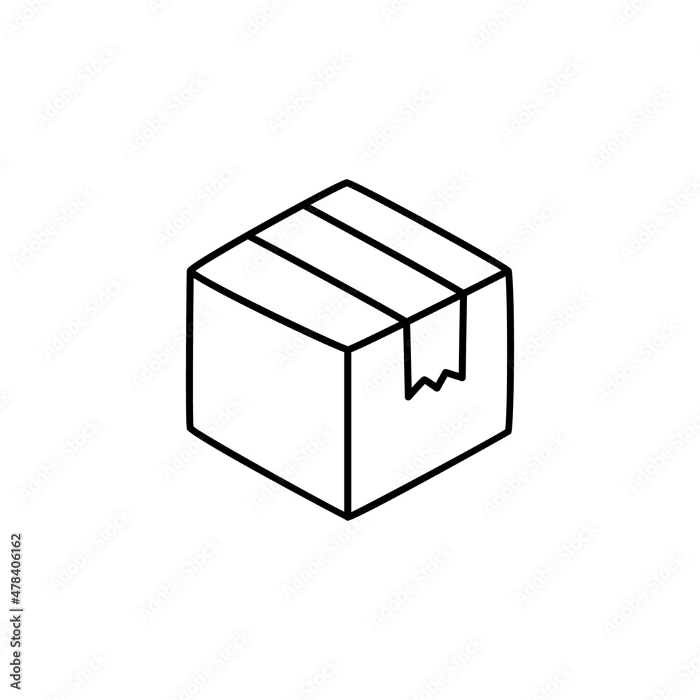 Product Icon in black line style icon, style isolated on white background Product Icon in black line style icon, style isolated on white background