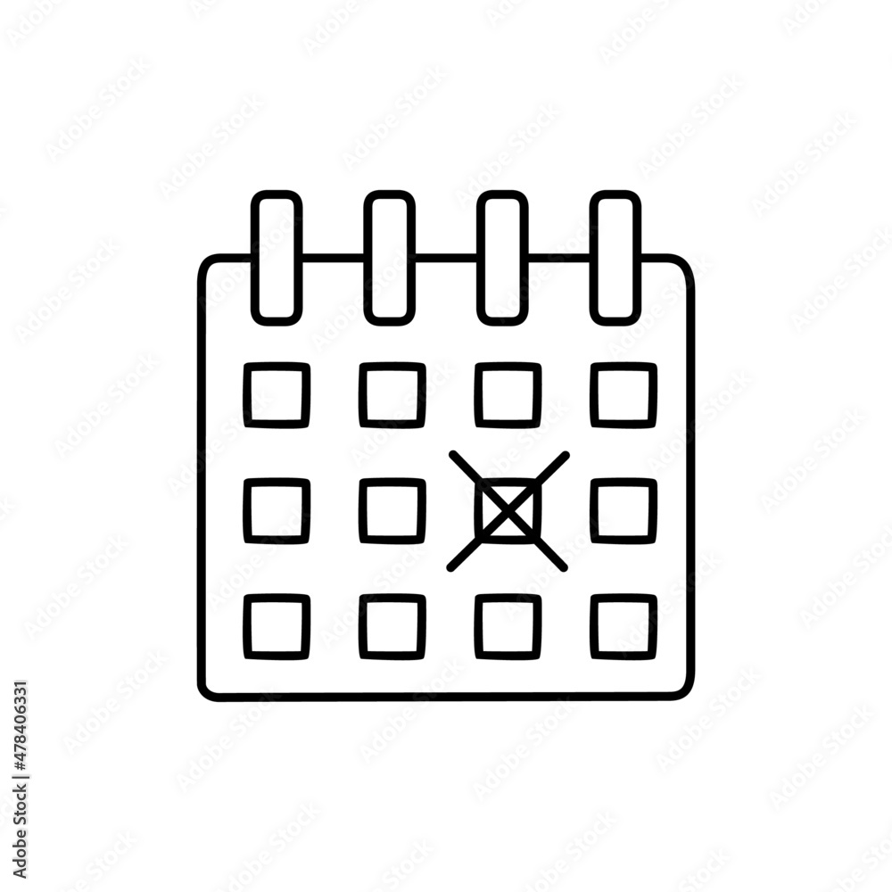 Planning Icon in black line style icon, style isolated on white background Planning Icon in black line style icon, style isolated on white background