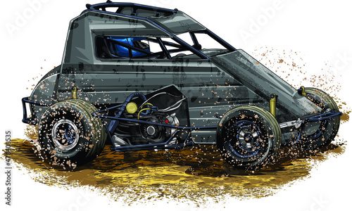 dirt race isolated on white background for poster, t-shirt print, business element, social media content, blog, sticker, vlog, and card. vector illustration.