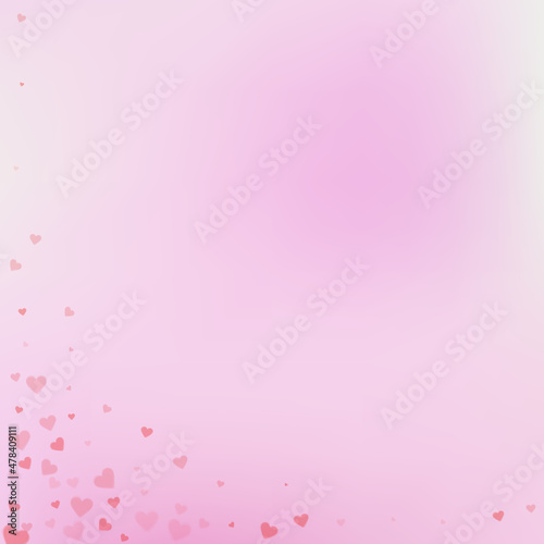 Red heart love confettis. Valentine's day corner e © Begin Again