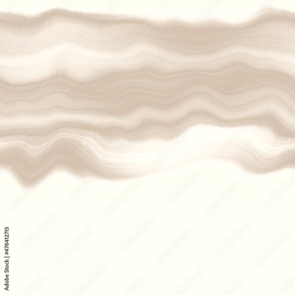 Minimal ecru jute wavy stripe texture pattern. Two tone washed out beach decor background. Modern rustic brown sand color design. Seamless striped distress pattern for shabby chic coastal living.  - obrazy, fototapety, plakaty 