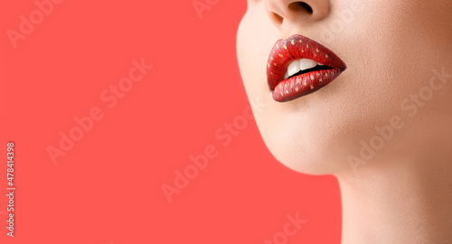 Beautiful young woman with ...