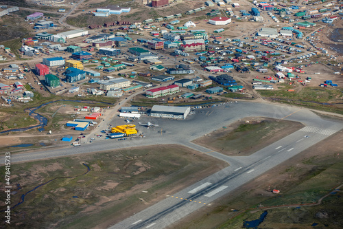 Village of Iqaluit Baffin Island. Canadian Arctic Nunavut © Overflightstock