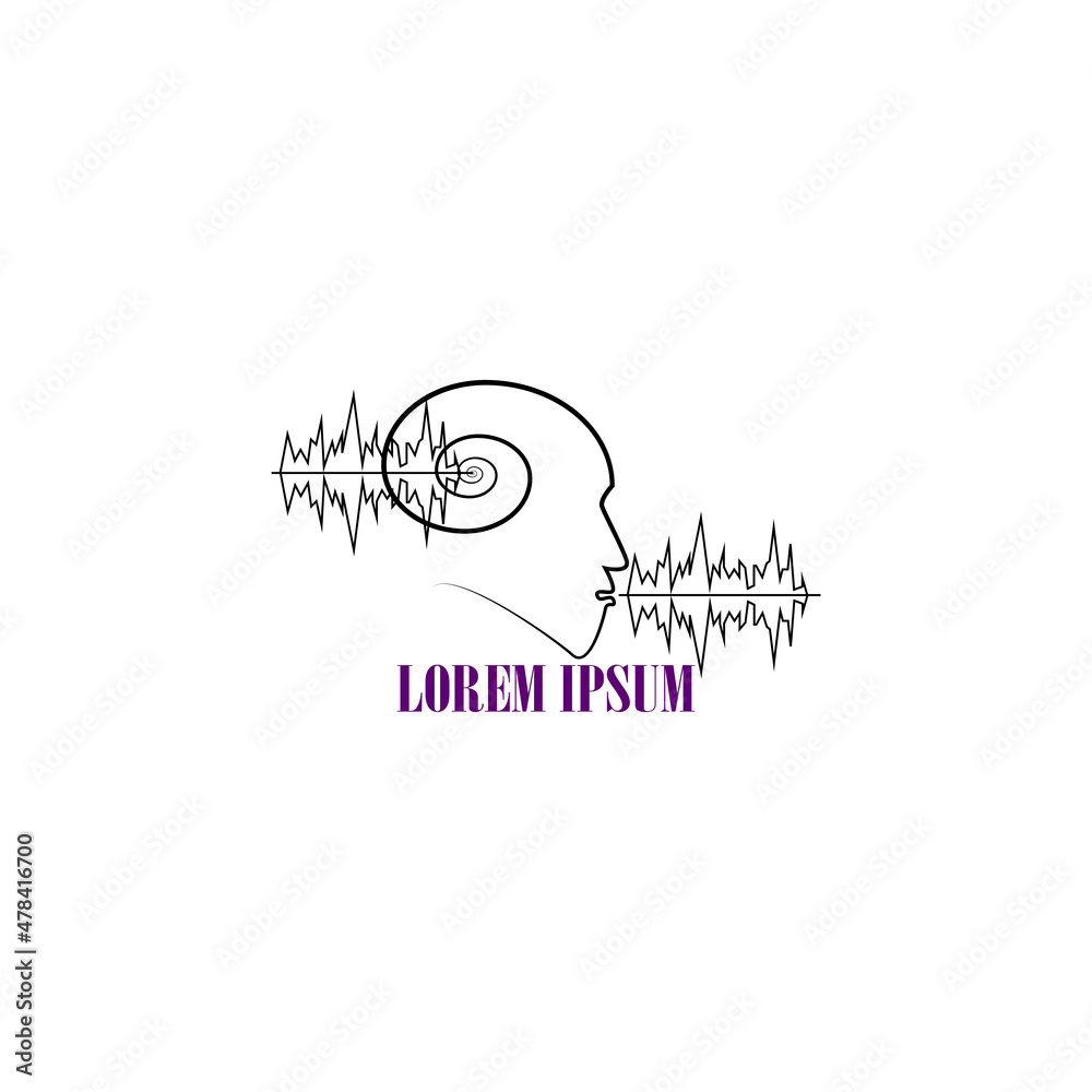 Digital Abstract human head logo for creative Digital Abstract human head logo for creative