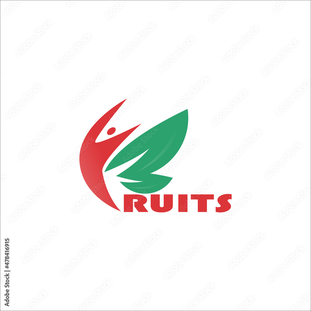 Logo design of organic fresh fruits Logo design of organic fresh fruits