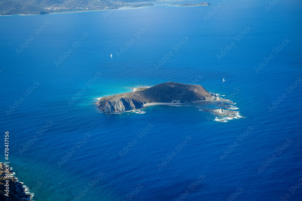 Naklejka premium Dead Chest Island. British Virgin Islands Caribbean