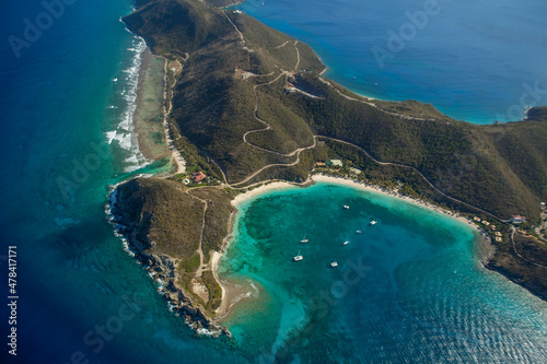 Peter Island and Dead Man Bay. British Virgin Islands Caribbean